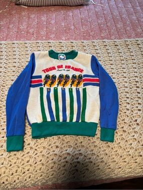 Vintage Tour de France Crewneck Sweater Kids Size 5/6 Made in U.S.A
